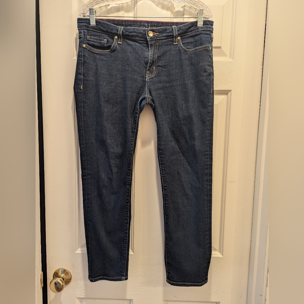Kate Spade Jeans Blue Denim Dark Wash Broome Street Slim Crop Ankle Sz 31 *GUC